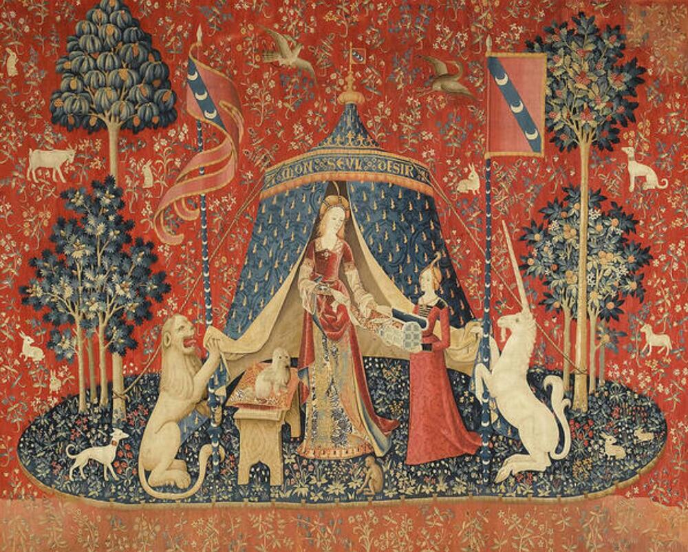 Gordon Fraser Gift Wrap 4 Sheets 16th Century Tapestry The Lady and The Unicorn